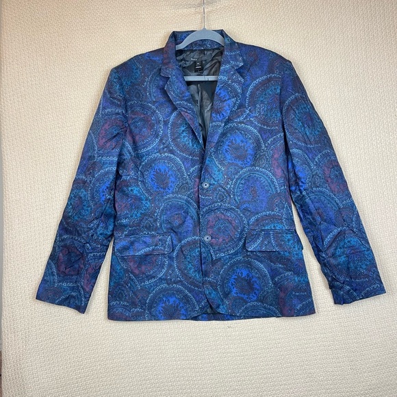Marc Jacobs Blue Sport Coat with Paisley Pattern Men’s Size XL - Picture 1 of 12